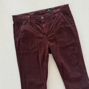AG Adriano Goldschmied Burgundy Boot Cut Pants